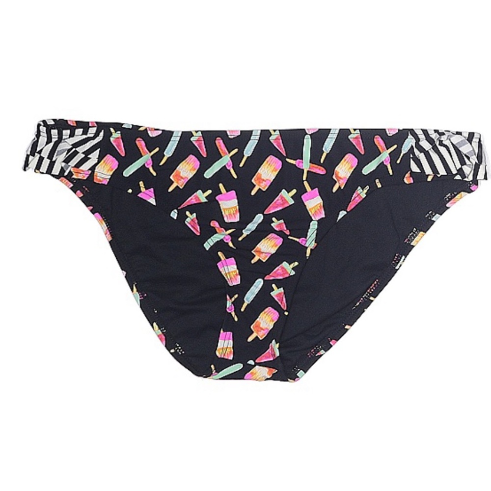 JUICY COUTURE Swim Bottom Popsicle Bikini Size XL Black